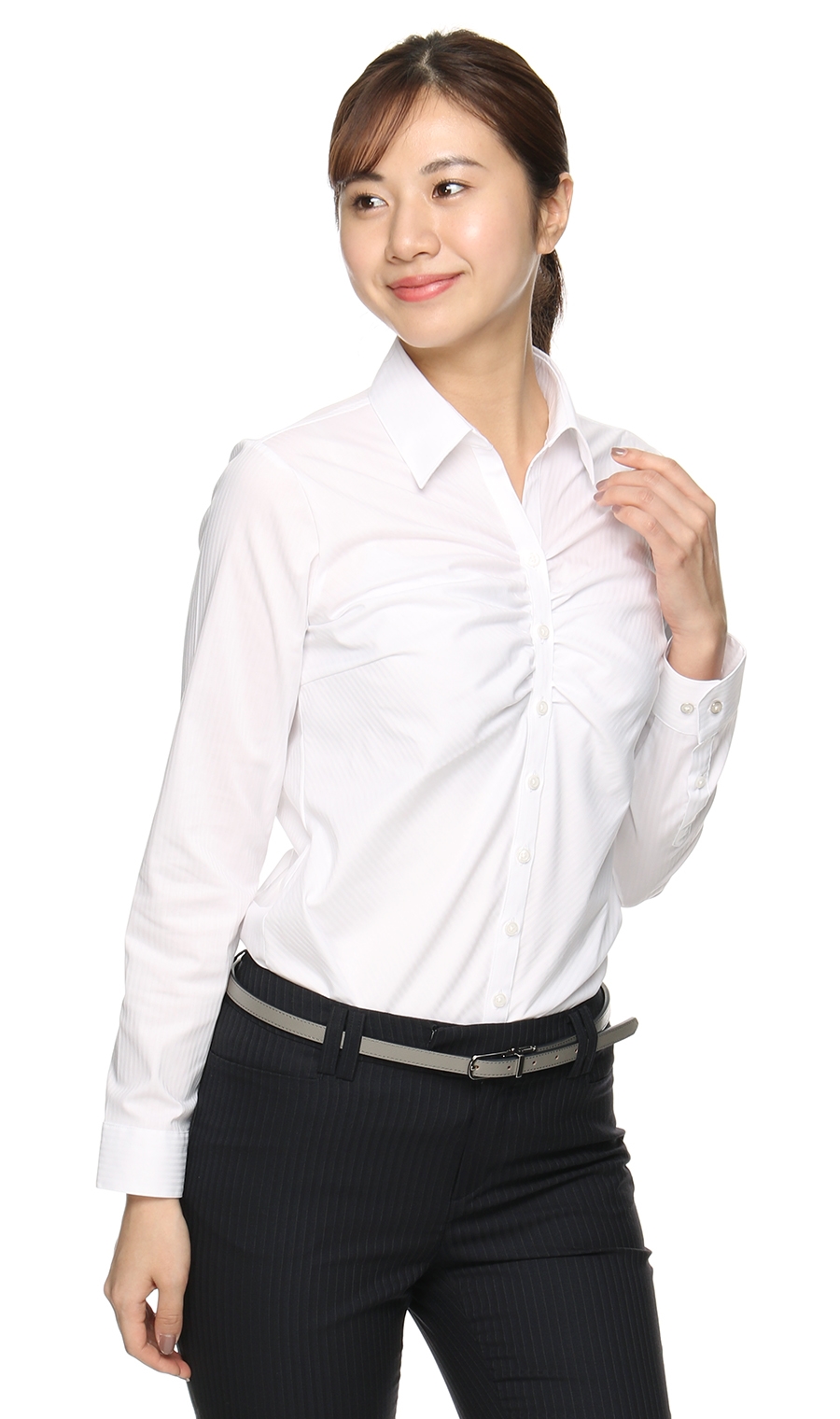 スキッパーカラーブラウス《クイーン》 ホワイト 29