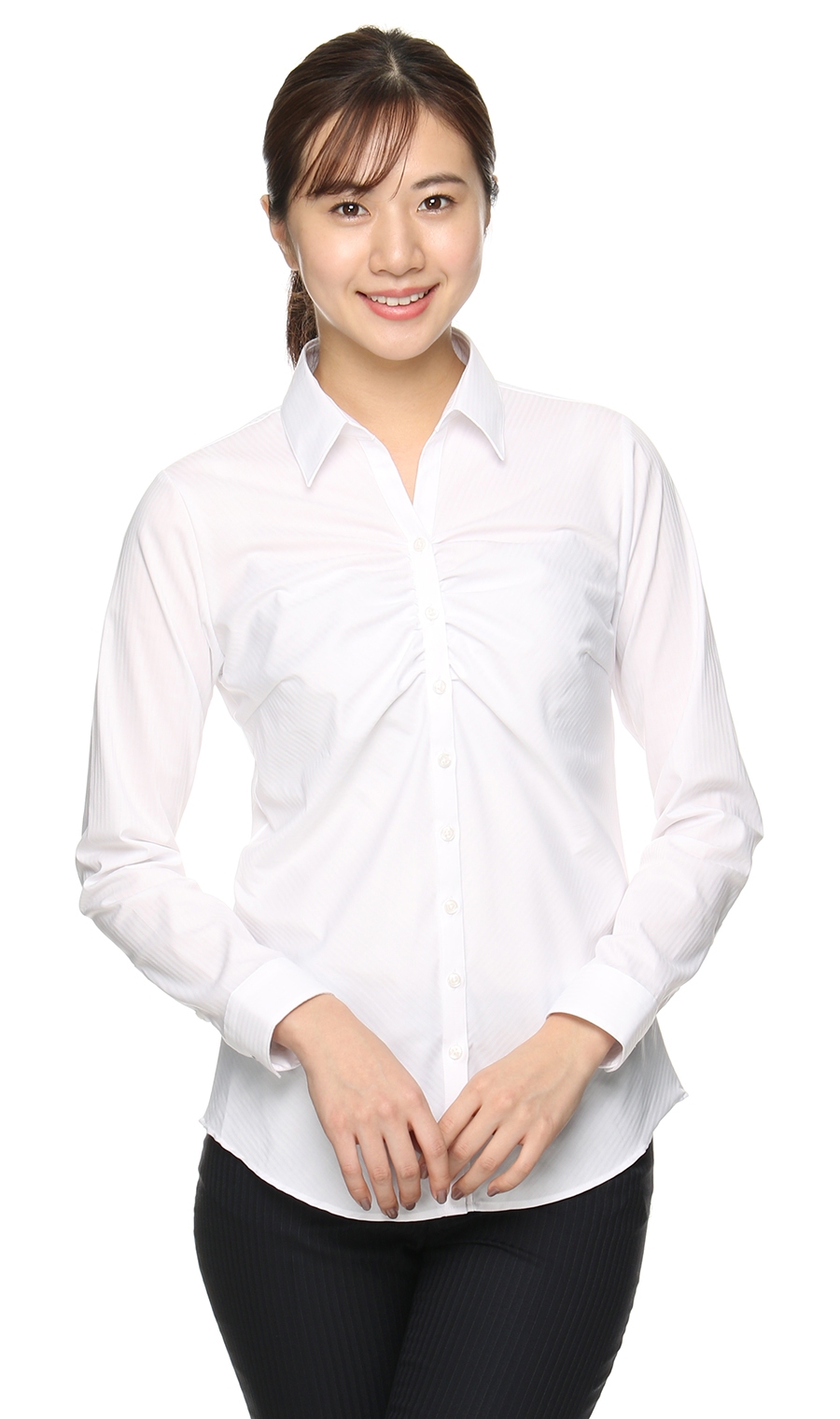 スキッパーカラーブラウス《クイーン》 ホワイト 29