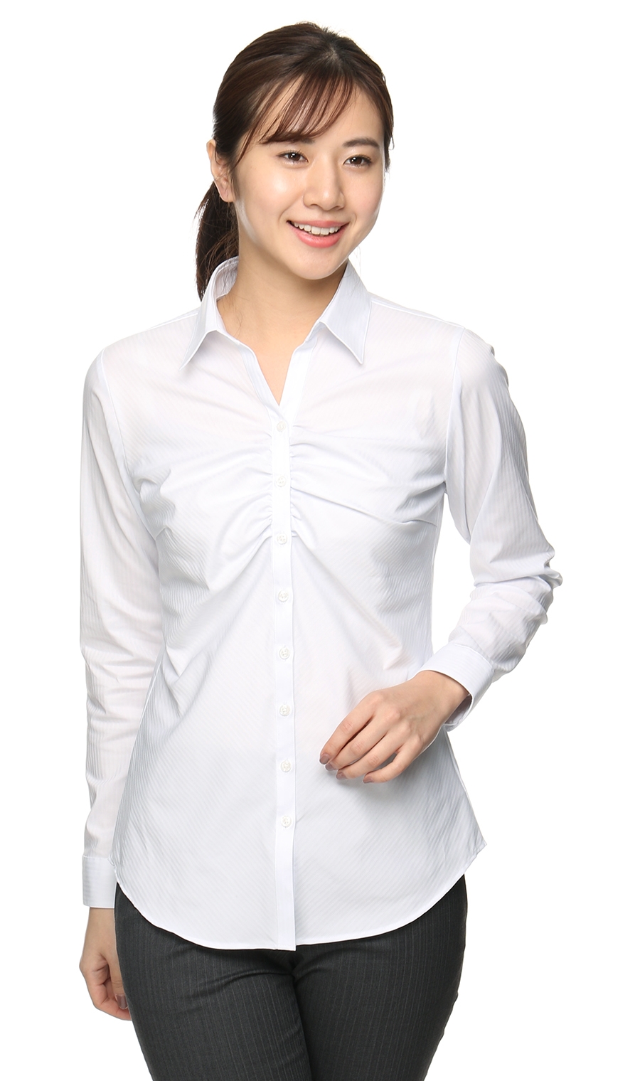 スキッパーカラーブラウス《クイーン》 ブルー 23