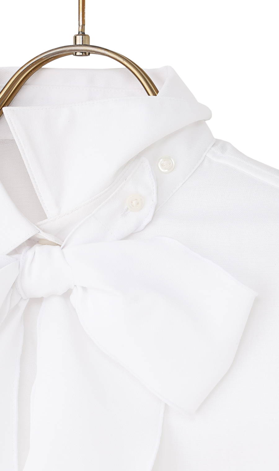 レギュラーカラーボウタイブラウス【長袖】【2WAY】 ホワイト 5