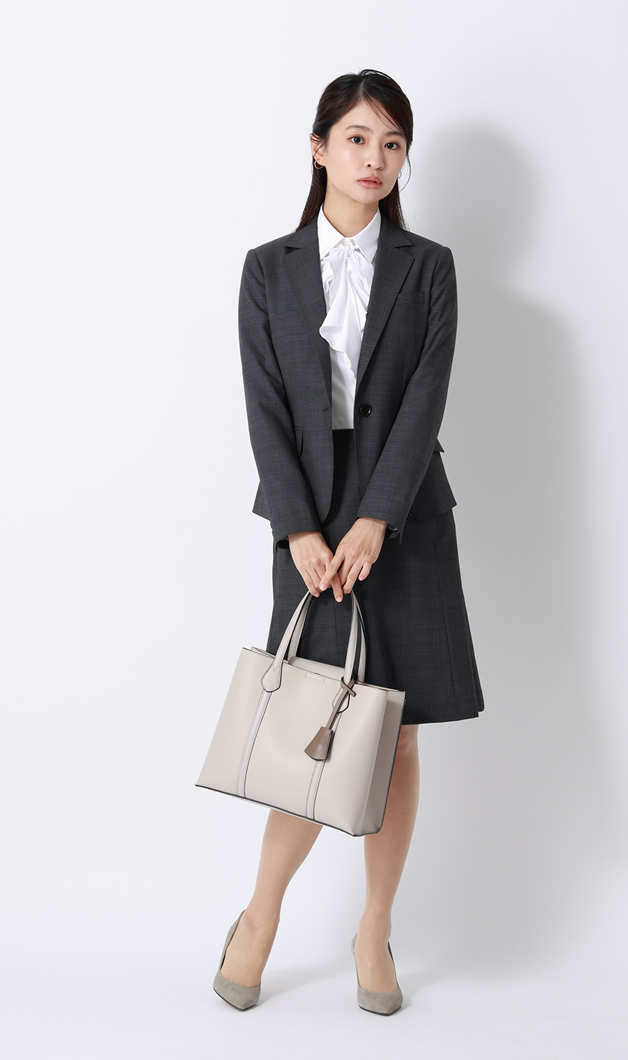 レギュラーカラーボウタイブラウス【長袖】【2WAY】 ホワイト 05