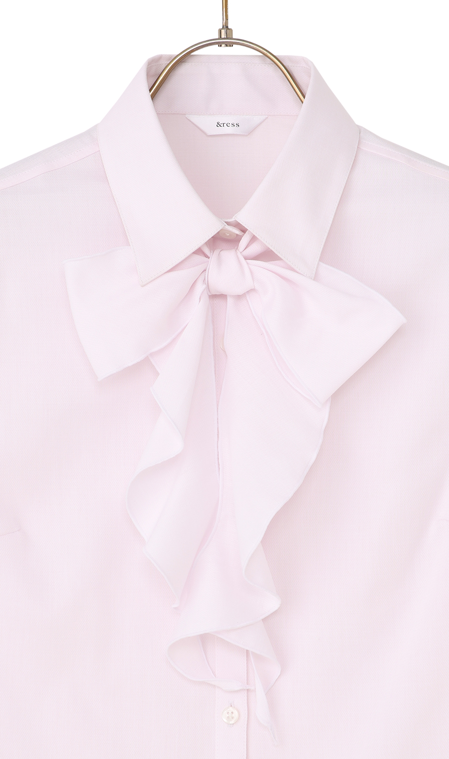 レギュラーカラーボウタイブラウス【長袖】【2WAY】 ピンク 5