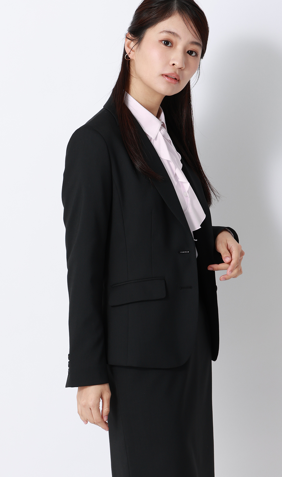 レギュラーカラーボウタイブラウス【長袖】【2WAY】 ピンク 05