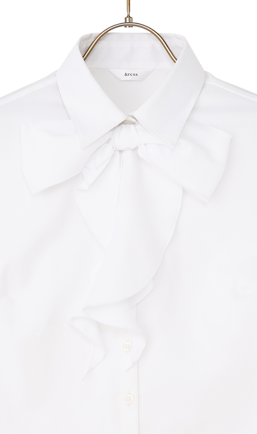 レギュラーカラーボウタイブラウス【クイーン】【長袖】【2WAY】 ホワイト 23