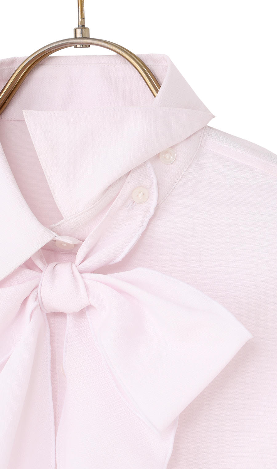 レギュラーカラーボウタイブラウス【クイーン】【長袖】【2WAY】 ピンク 23