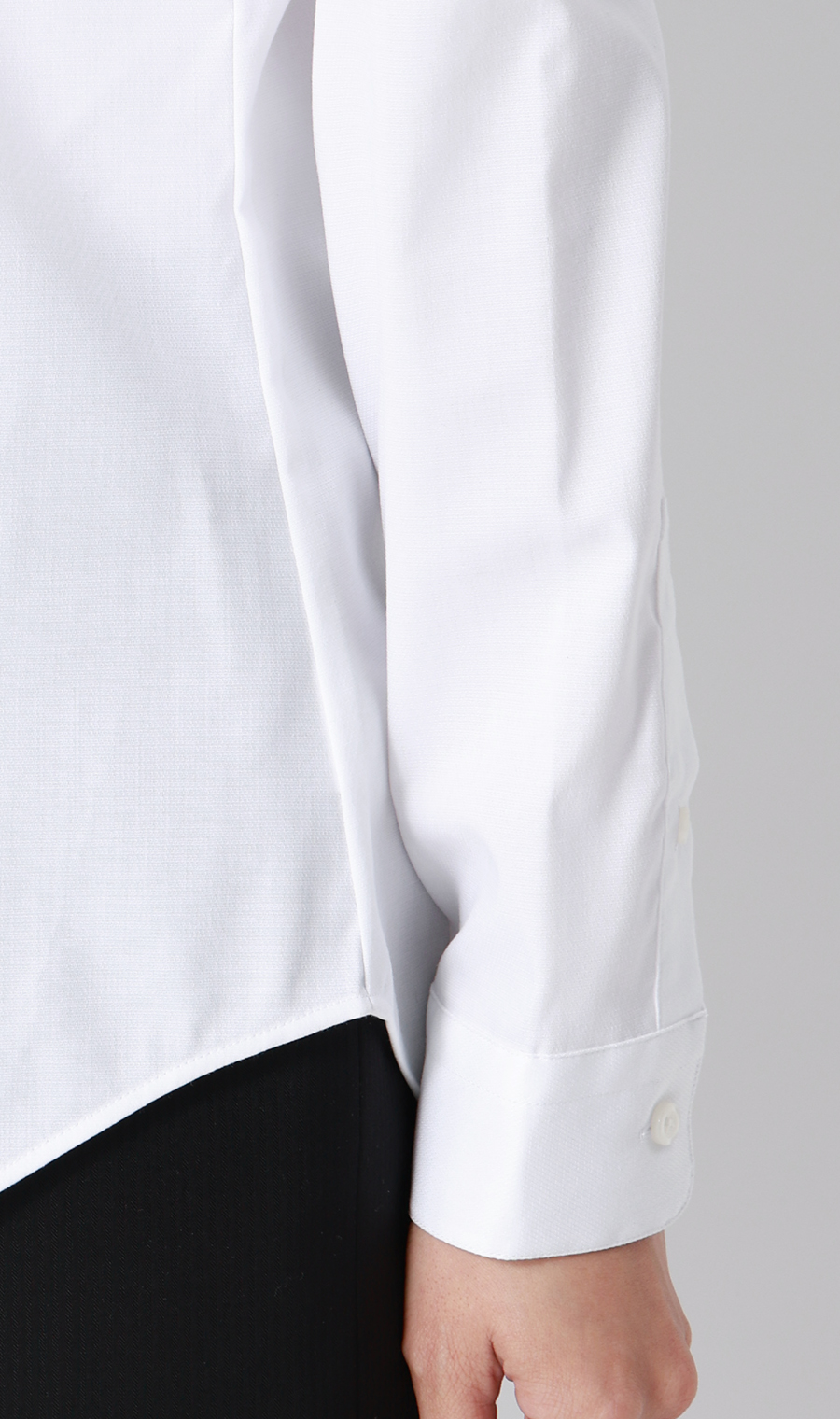 スキッパーカラーフリルブラウス【長袖】 ホワイト 05