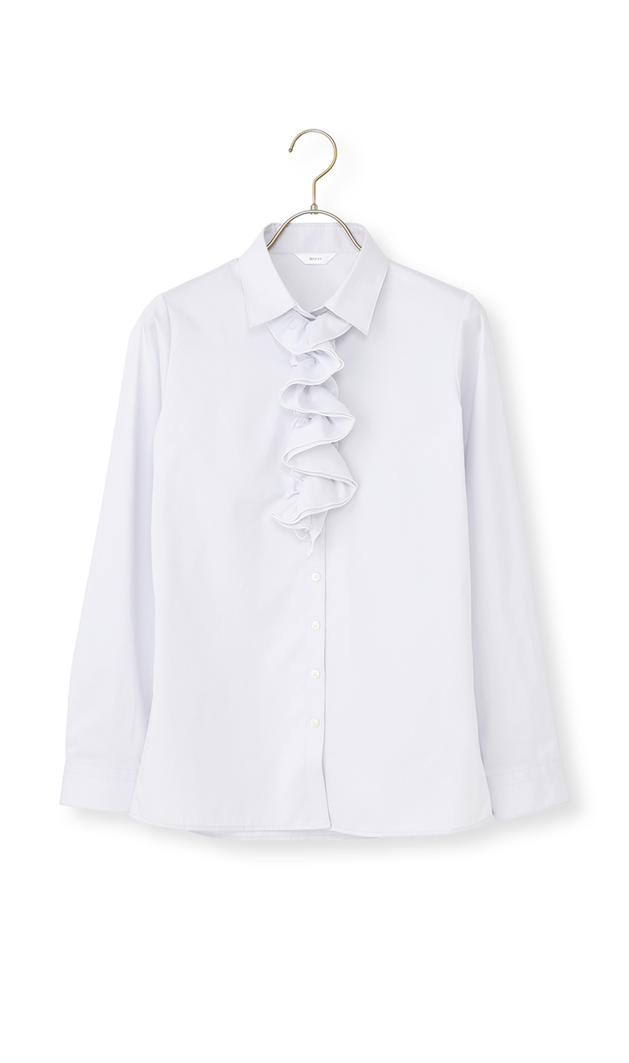 スキッパーカラーラッフルフリル・リボンブラウス【長袖】【3WAY】 ライトグレー 7