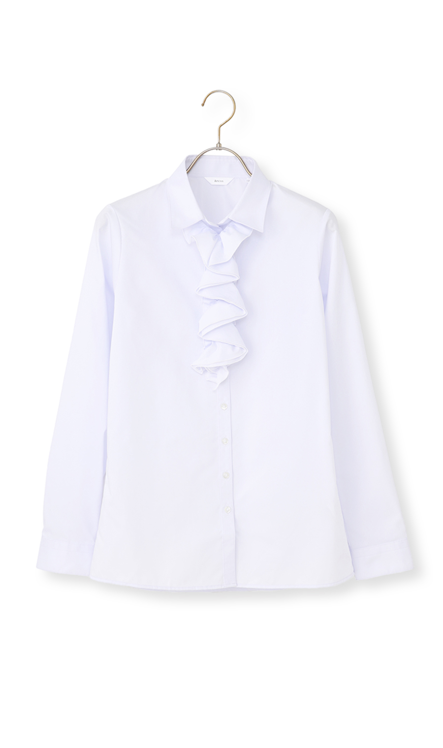 スキッパーカラーラッフルフリル・リボンブラウス【長袖】【3WAY】 ラベンダー 7