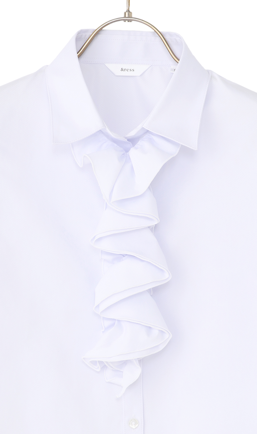 スキッパーカラーラッフルフリル・リボンブラウス【長袖】【3WAY】 ラベンダー 7