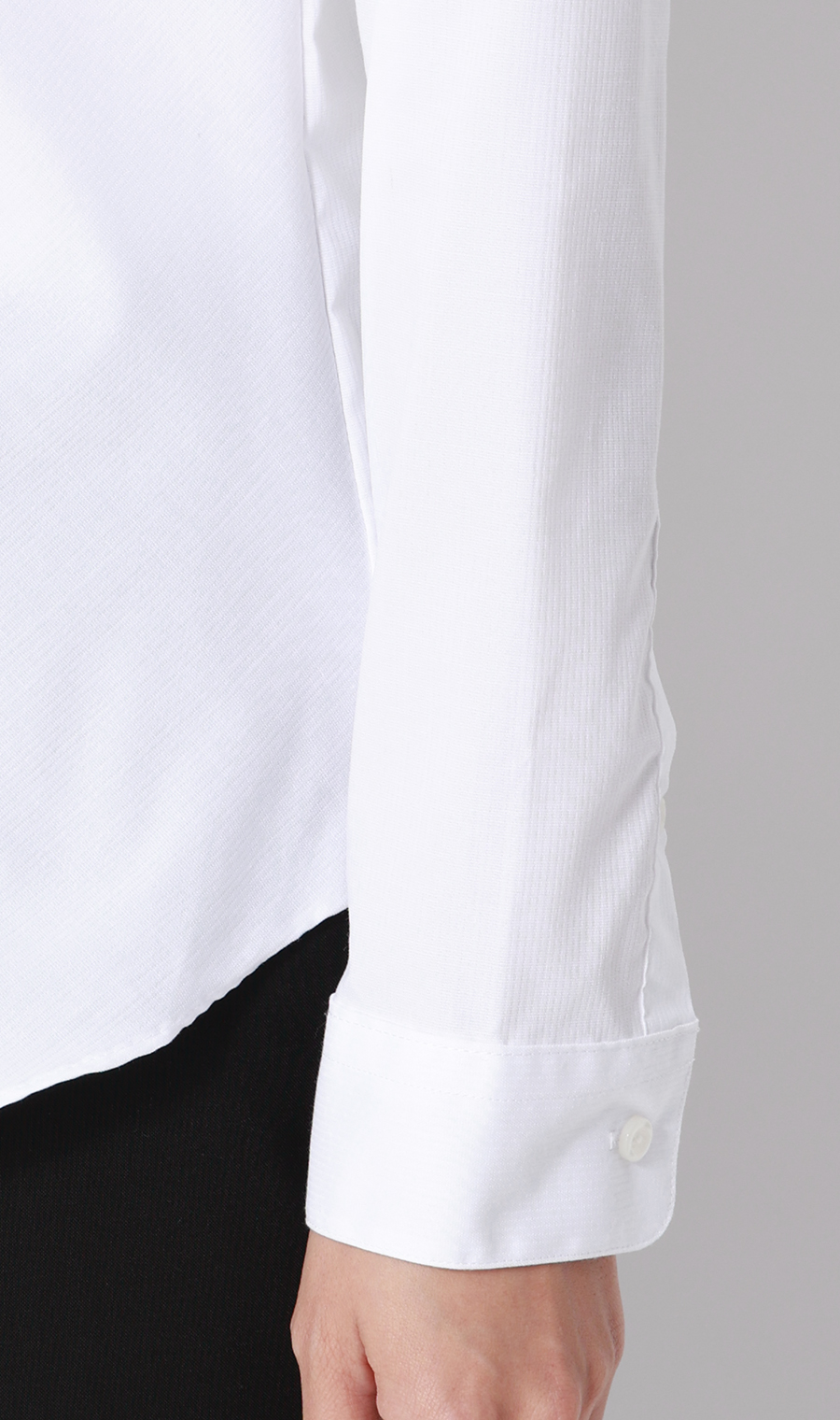 スキッパーカラーギャザーブラウス ホワイト 05