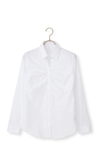 スキッパーカラーギャザーブラウス【クイーン】