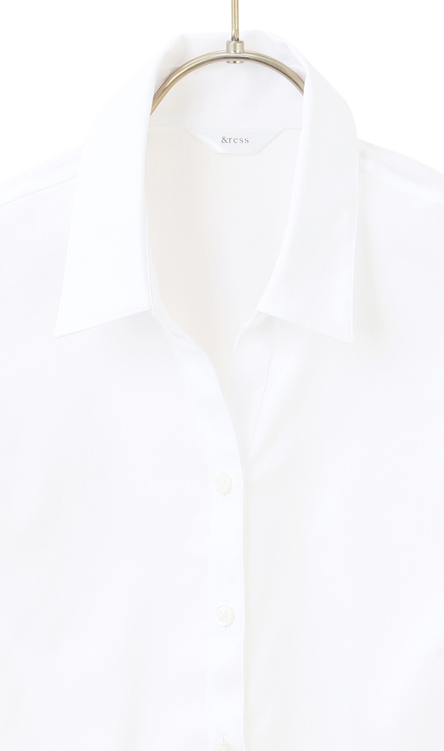 スキッパーカラーブラウス【7分袖】【OEKO-TEX】 ホワイト 05