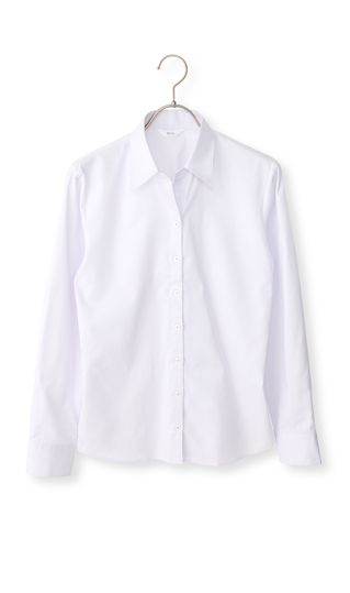 スキッパーカラーブラウス【長袖】【Cosme Clear】