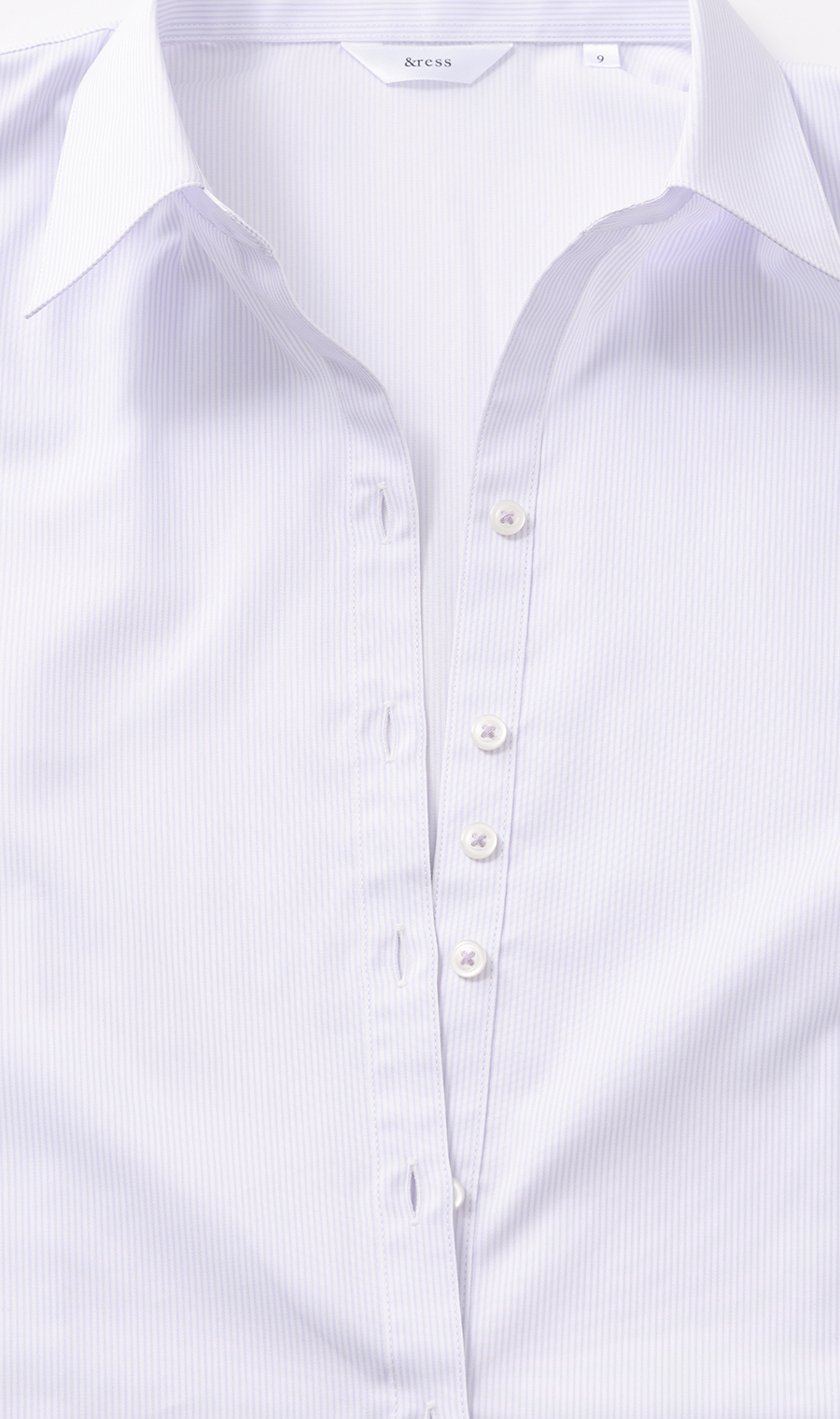 Skipper collar blouse [long sleeves] [Cosme Clear] Purple 05