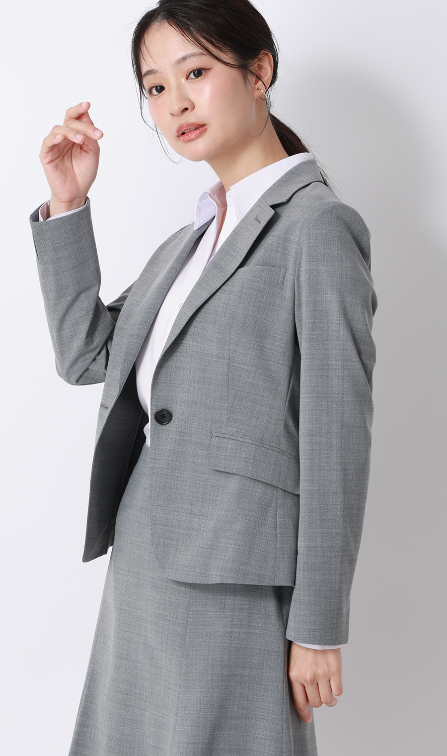 Skipper collar blouse [long sleeves] [Cosme Clear] Purple 05