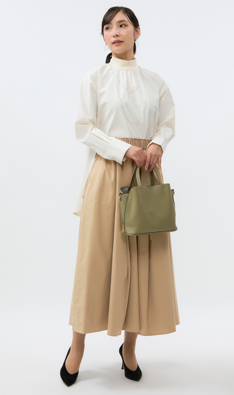 羅紋領後青年罩衫 【WEB限定】 白色M