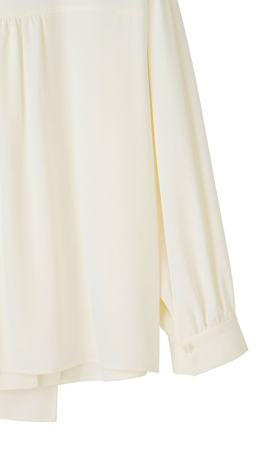 ボリュームリボンタイブラウス【長袖】 ホワイト S