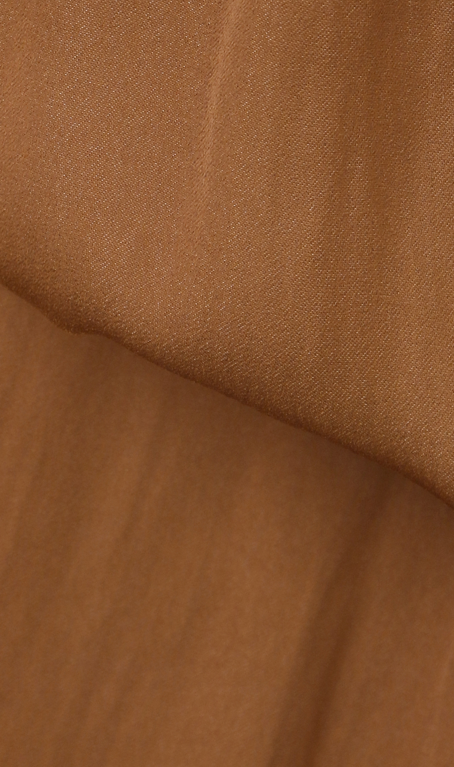 フリル襟ブラウス【前後2WAY】【長袖】 ブラウン S