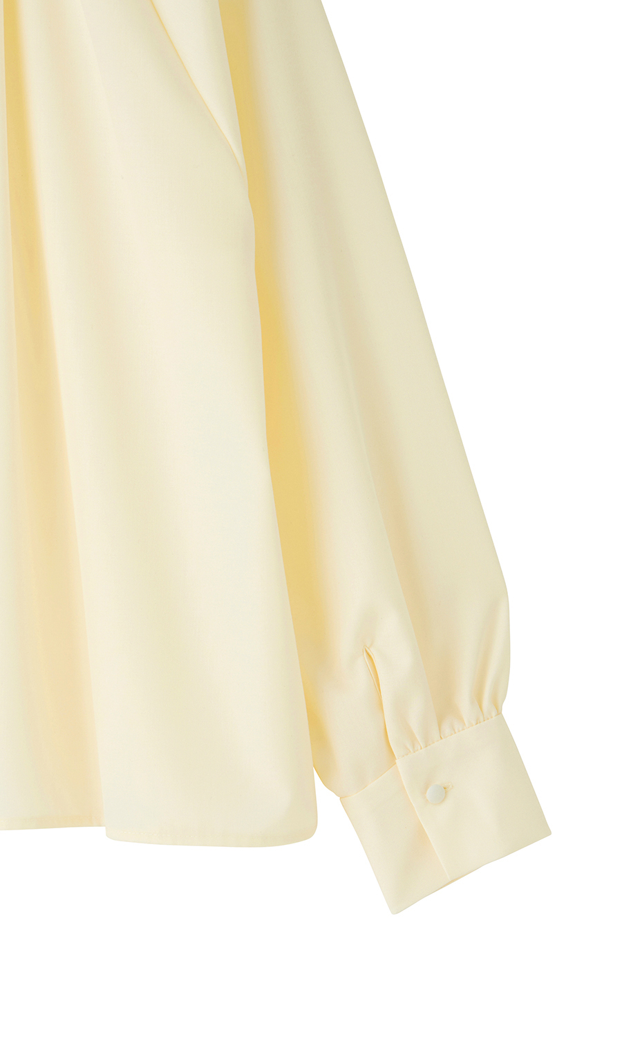 ハイネックギャザーブラウス【長袖】 クリーム M