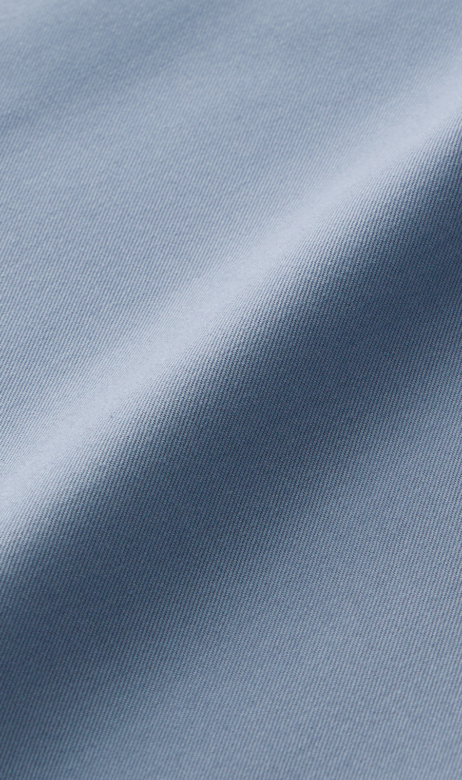 ハイネックギャザーブラウス【長袖】 ブルー M