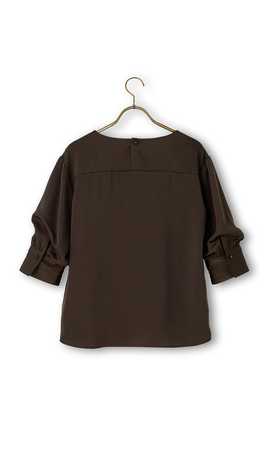 deres half sleeve blouseハーフスリーブブラウス　ブラウン deres half sleeve blouseハーフスリーブブラウス ブラウン