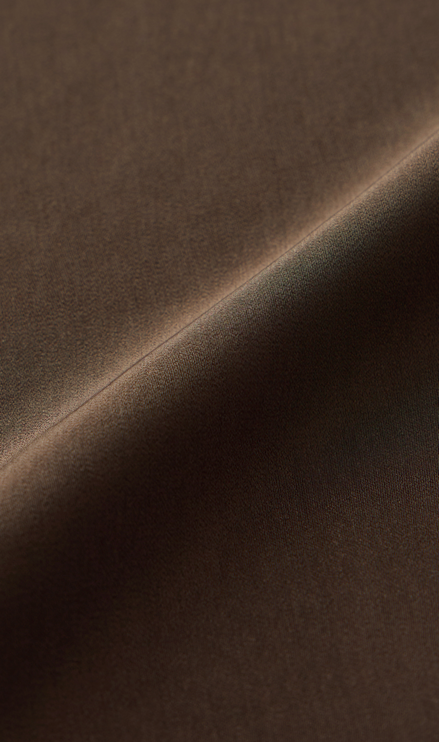 サテンバルーンスリーブブラウス【5分袖】 ブラウン M