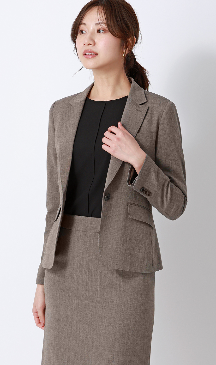 ボリュームスリーブブラウス【長袖】 ブラック S