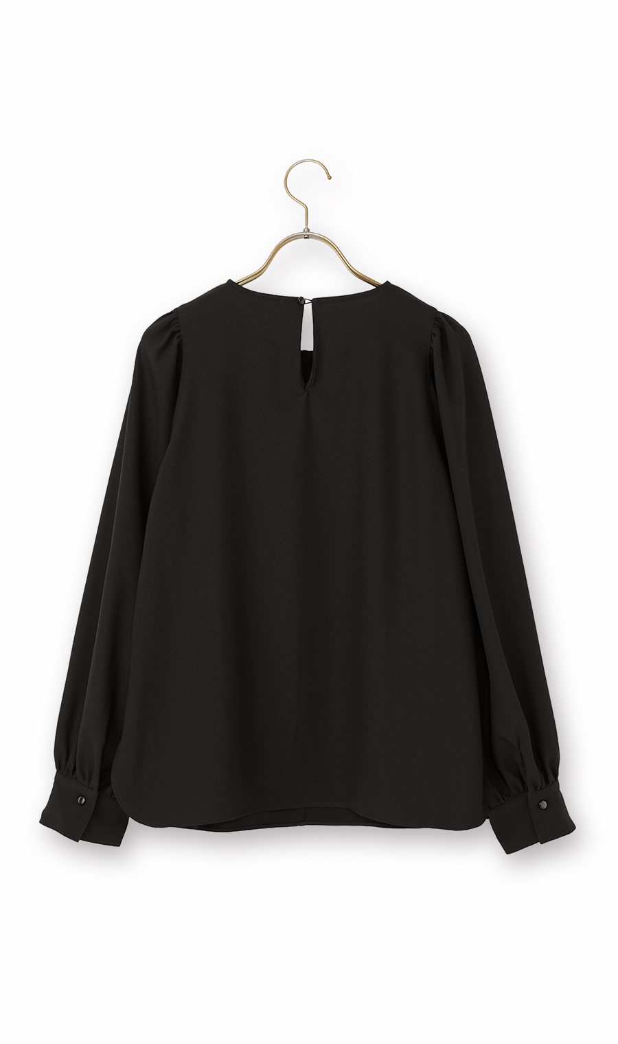 ボリュームスリーブブラウス【長袖】 ブラック S