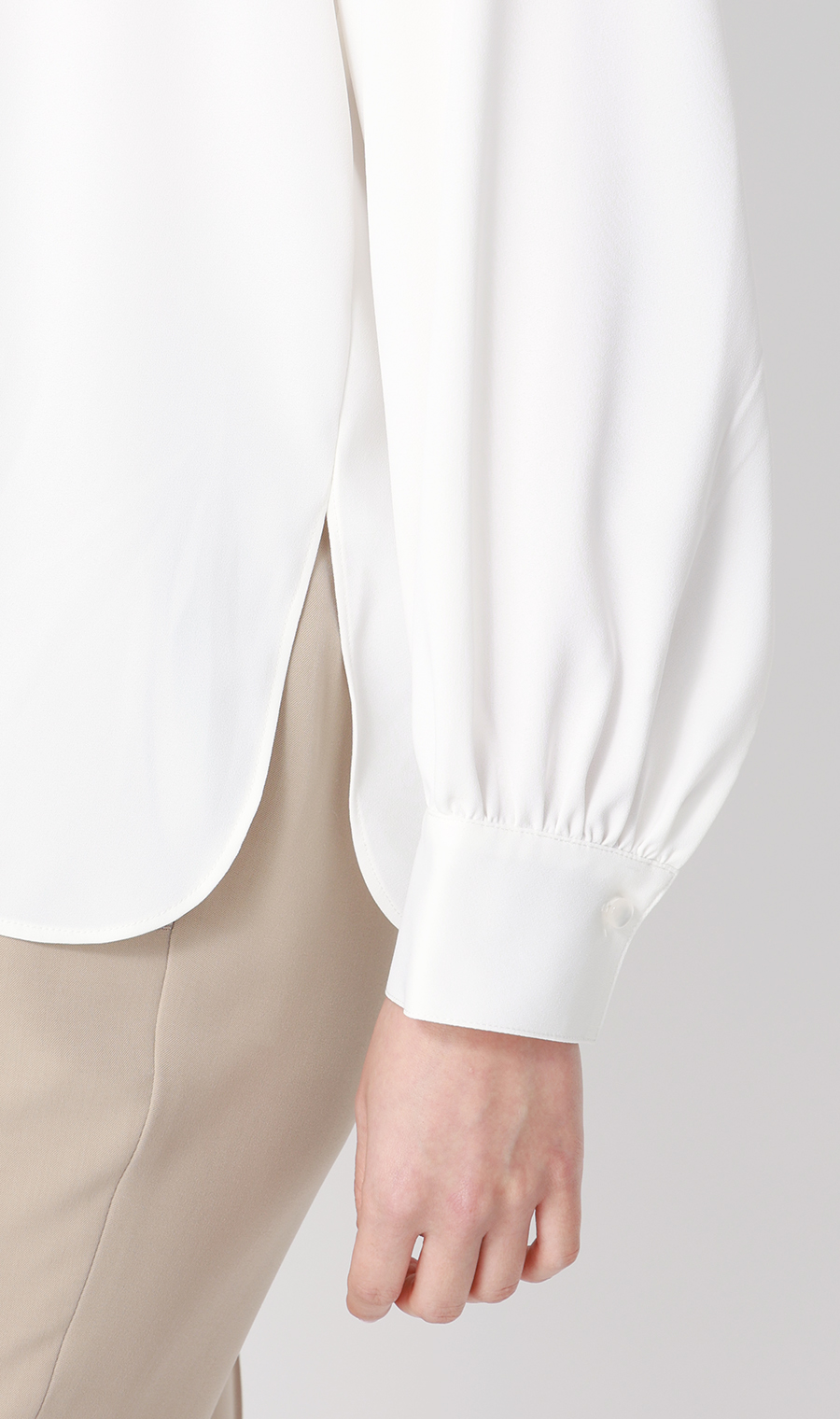 ボリュームスリーブブラウス【長袖】 ホワイト S