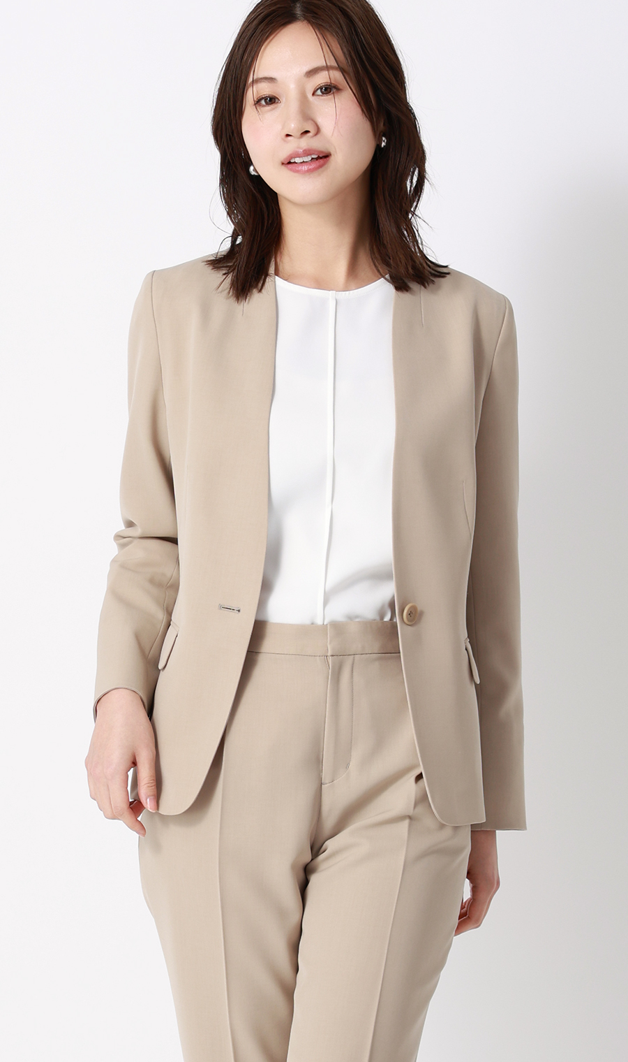 ボリュームスリーブブラウス【長袖】 ホワイト S