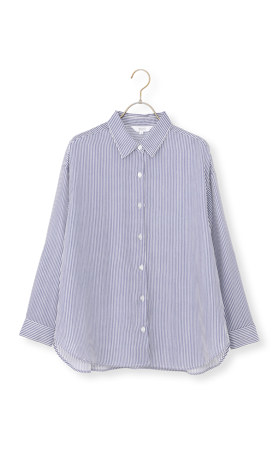 ロンドンストライプシャツ【長袖】 ブルー M