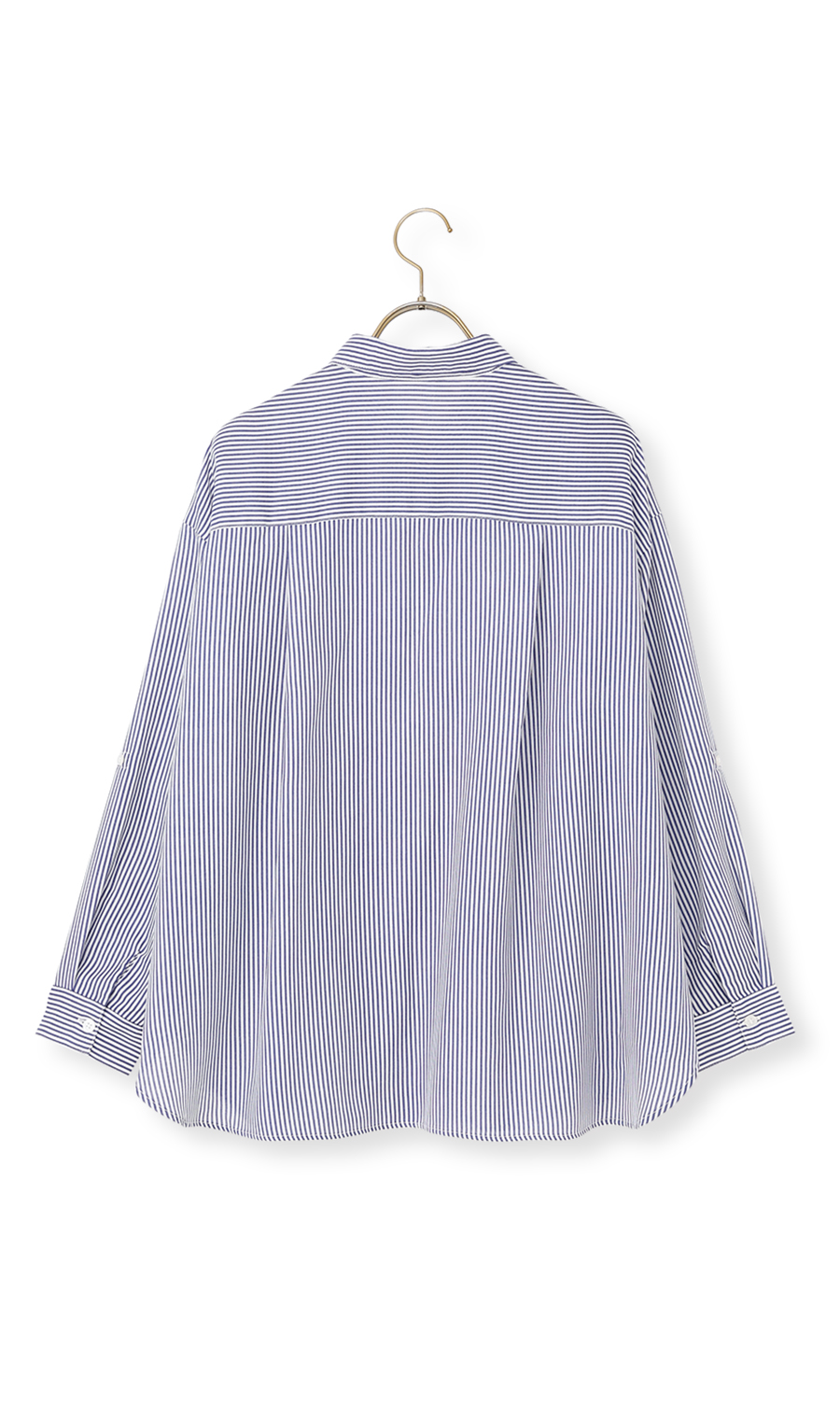ロンドンストライプシャツ【長袖】 ブルー M