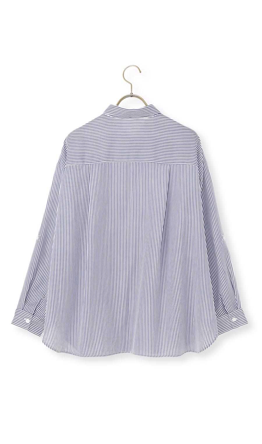 ロンドンストライプシャツ【長袖】 ブルー M