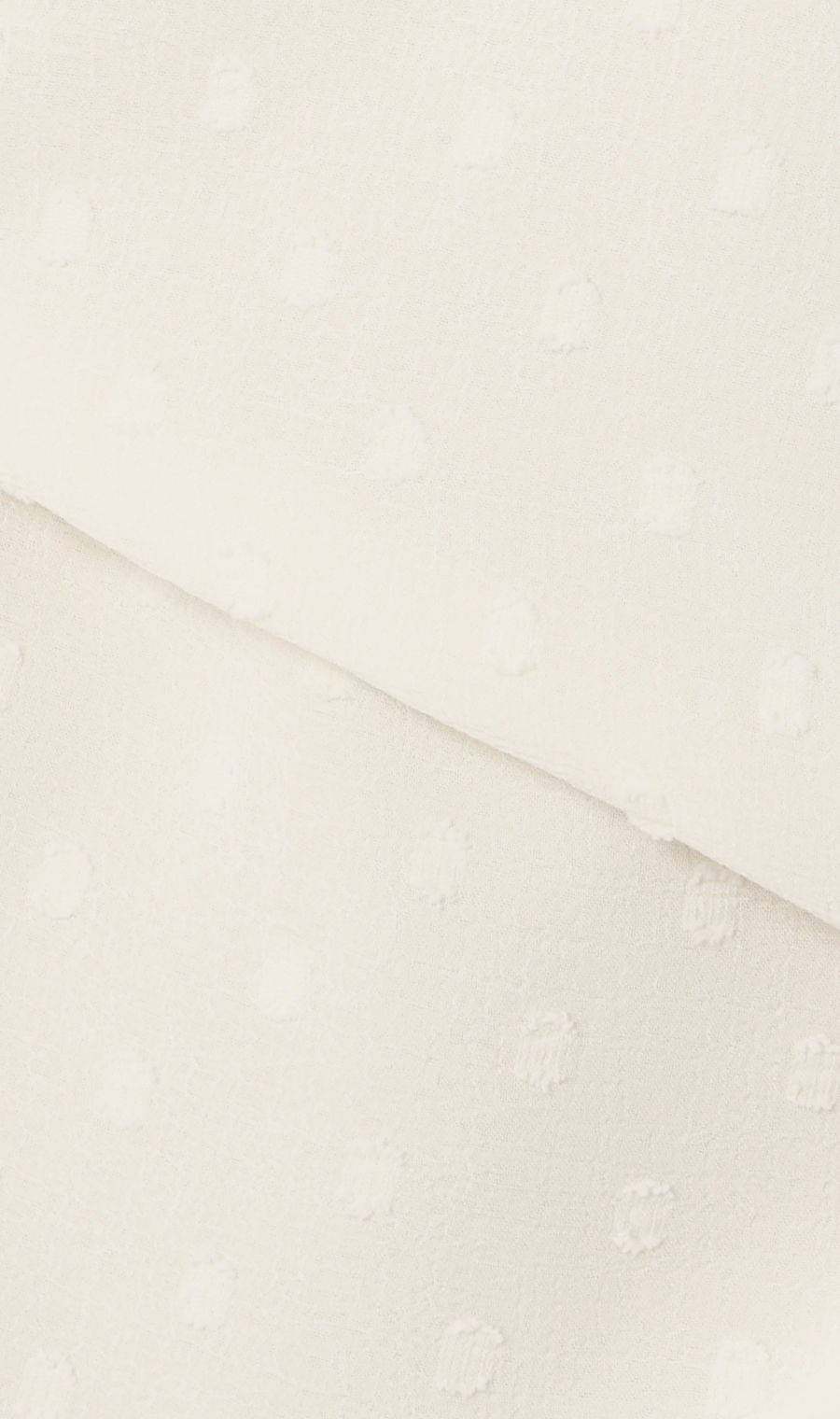 バンドカラーカットジャガードブラウス【長袖】 クリーム S