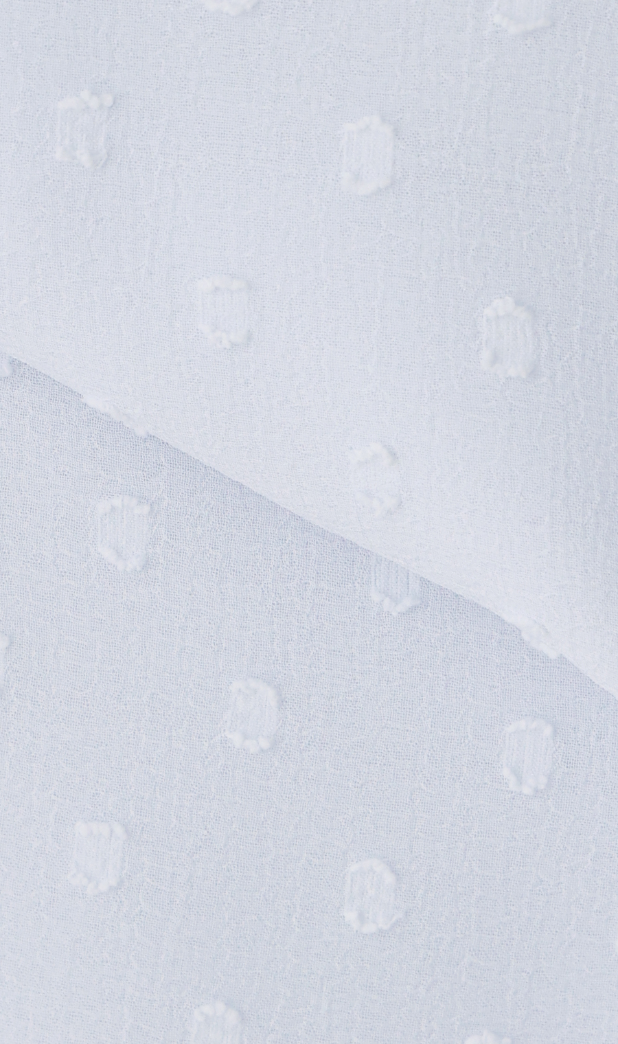 バンドカラーカットジャガードブラウス【長袖】 サックス S