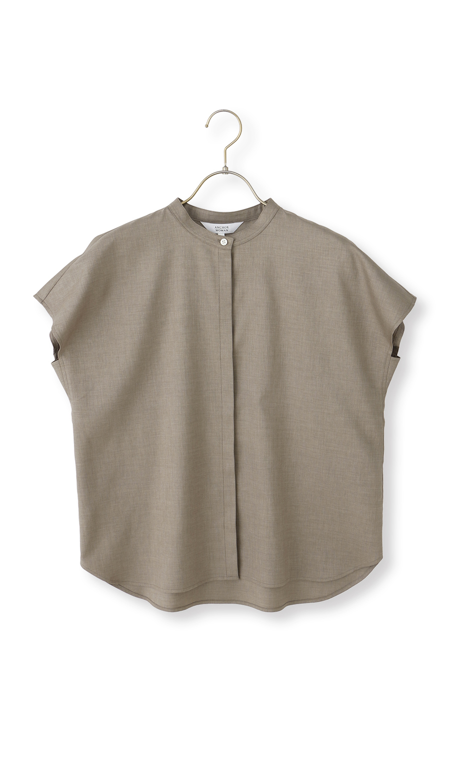 ■バンドカラーブラウス【セットアップ着用可】【WEB限定】 ベージュ M