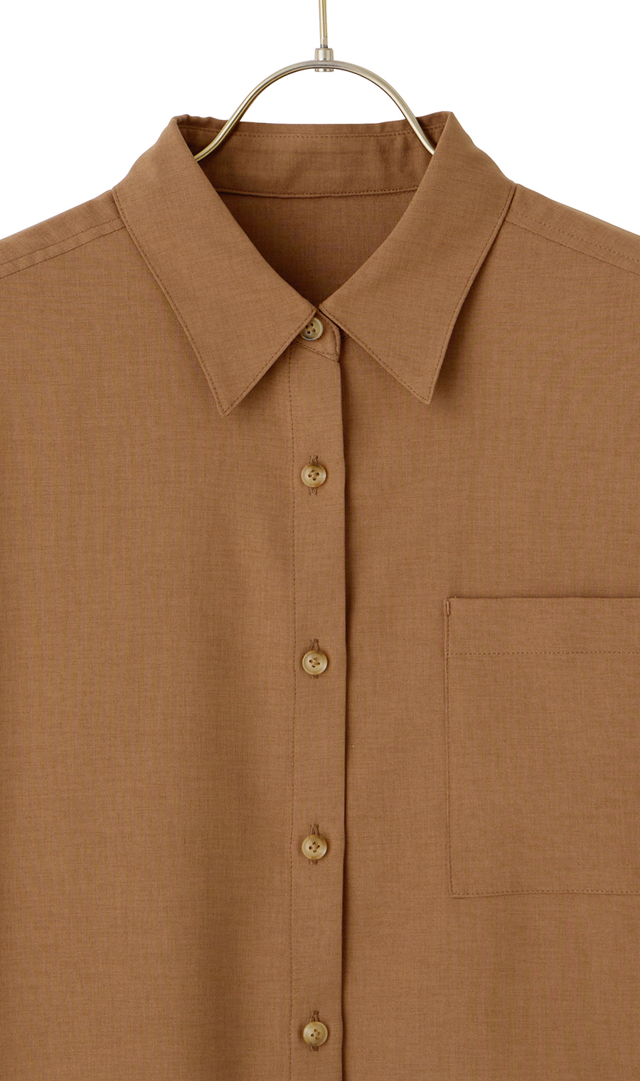 襯衫罩衫 【可成套穿著】 【長袖】 棕色M