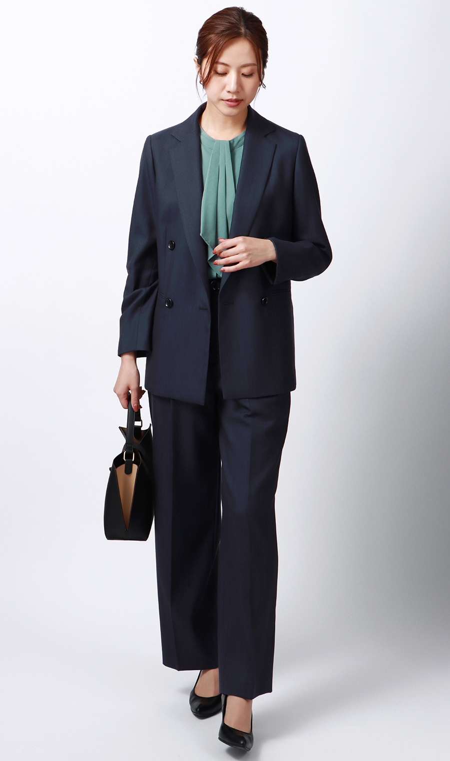 2WAYマルチブラウス《Instagram共創企画》《9分袖》 ブルー S