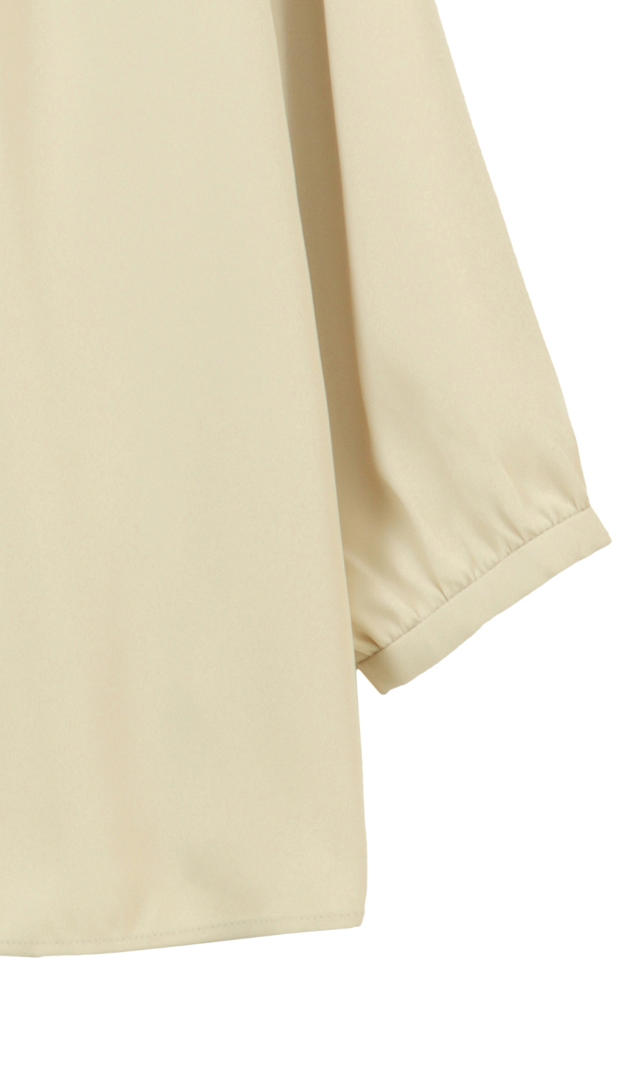 クルーネックブラウス《7分袖》《前開き》 イエロー S