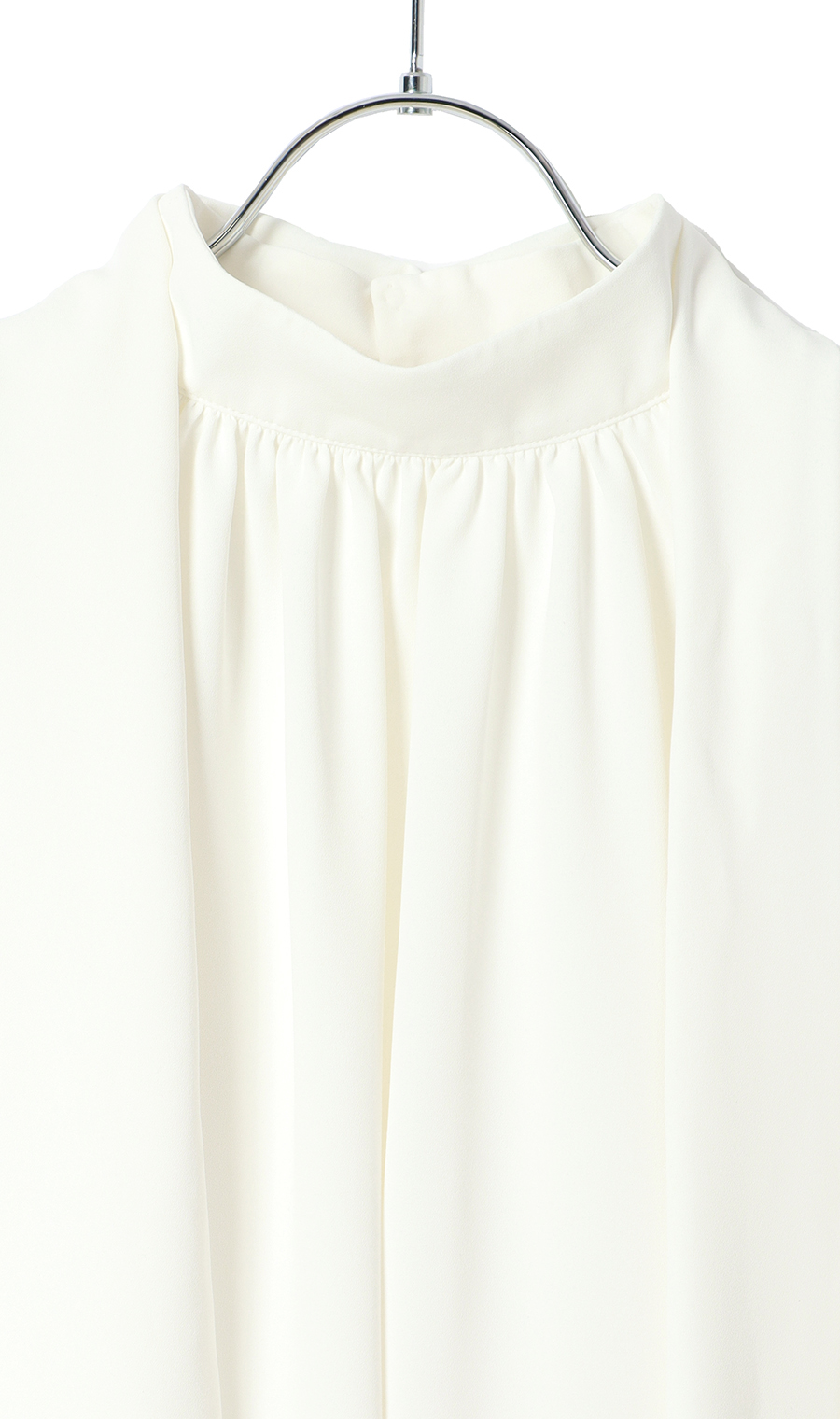 ハイネックボウタイブラウス【2WAY】【長袖】【WEB限定】 ホワイト M