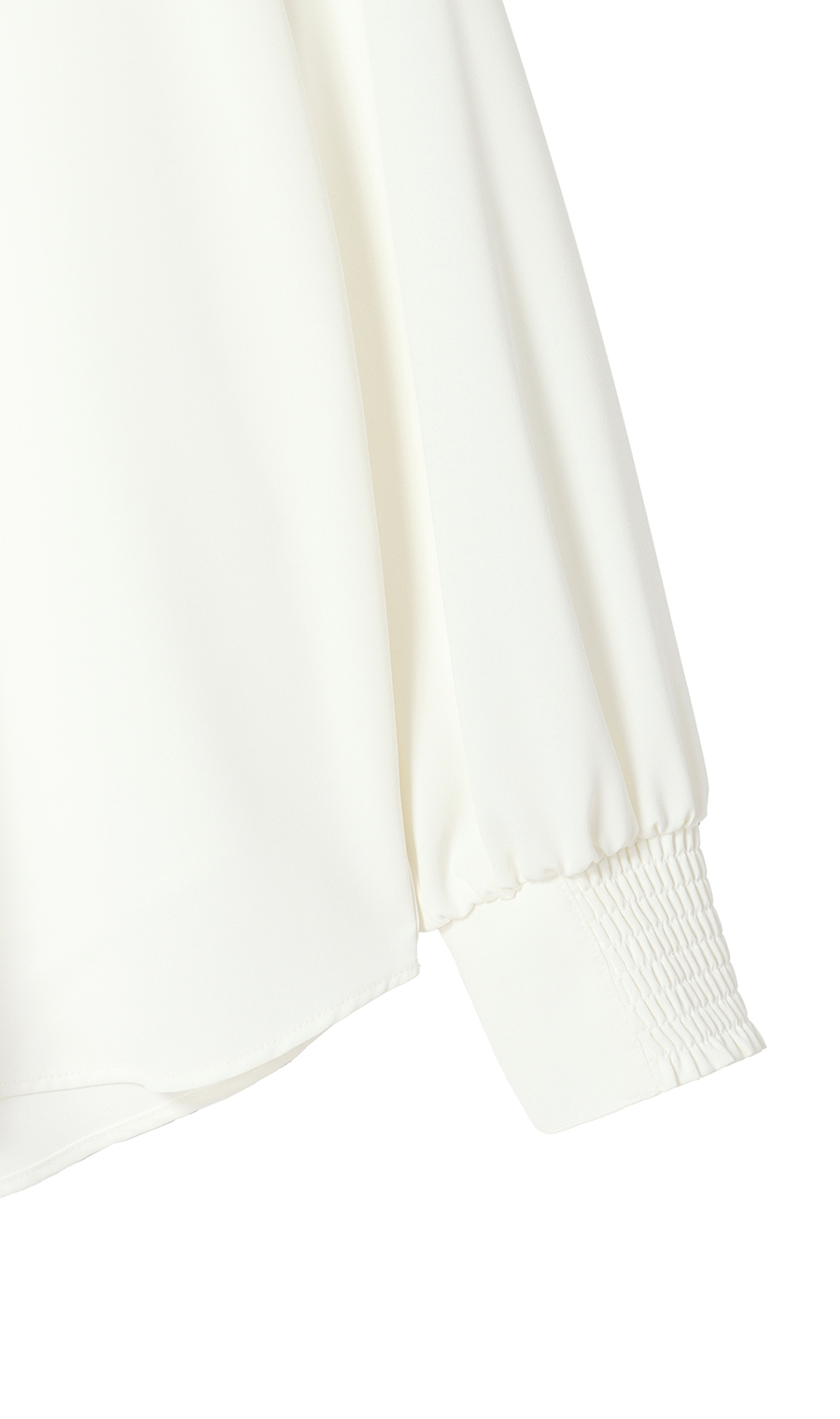 ハイネックボウタイブラウス【2WAY】【長袖】【WEB限定】 ホワイト M