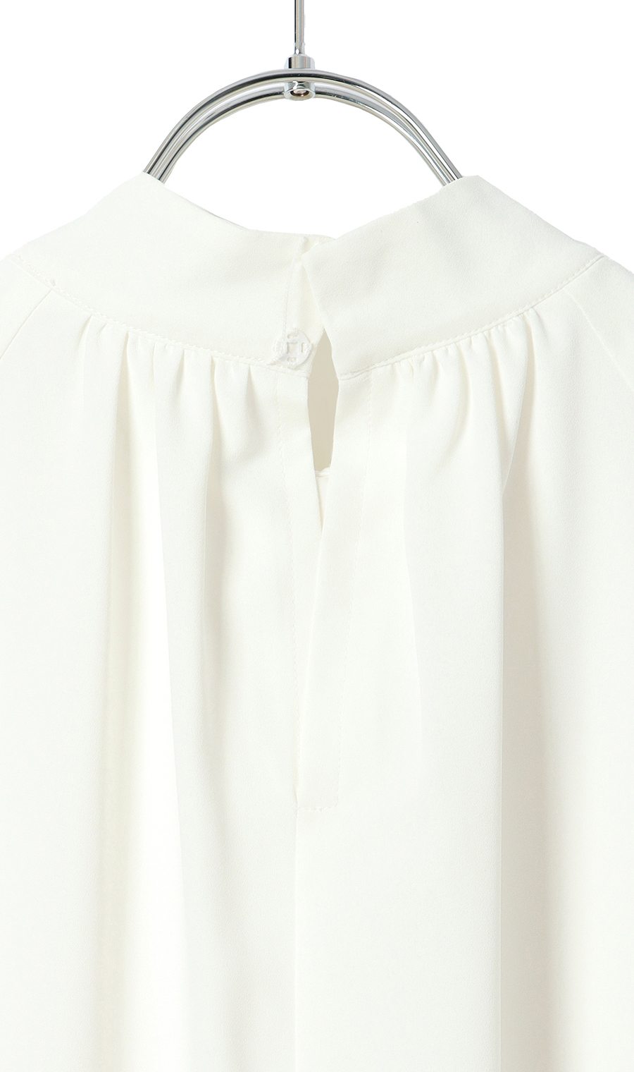 ハイネックボウタイブラウス【2WAY】【長袖】【WEB限定】 ホワイト M