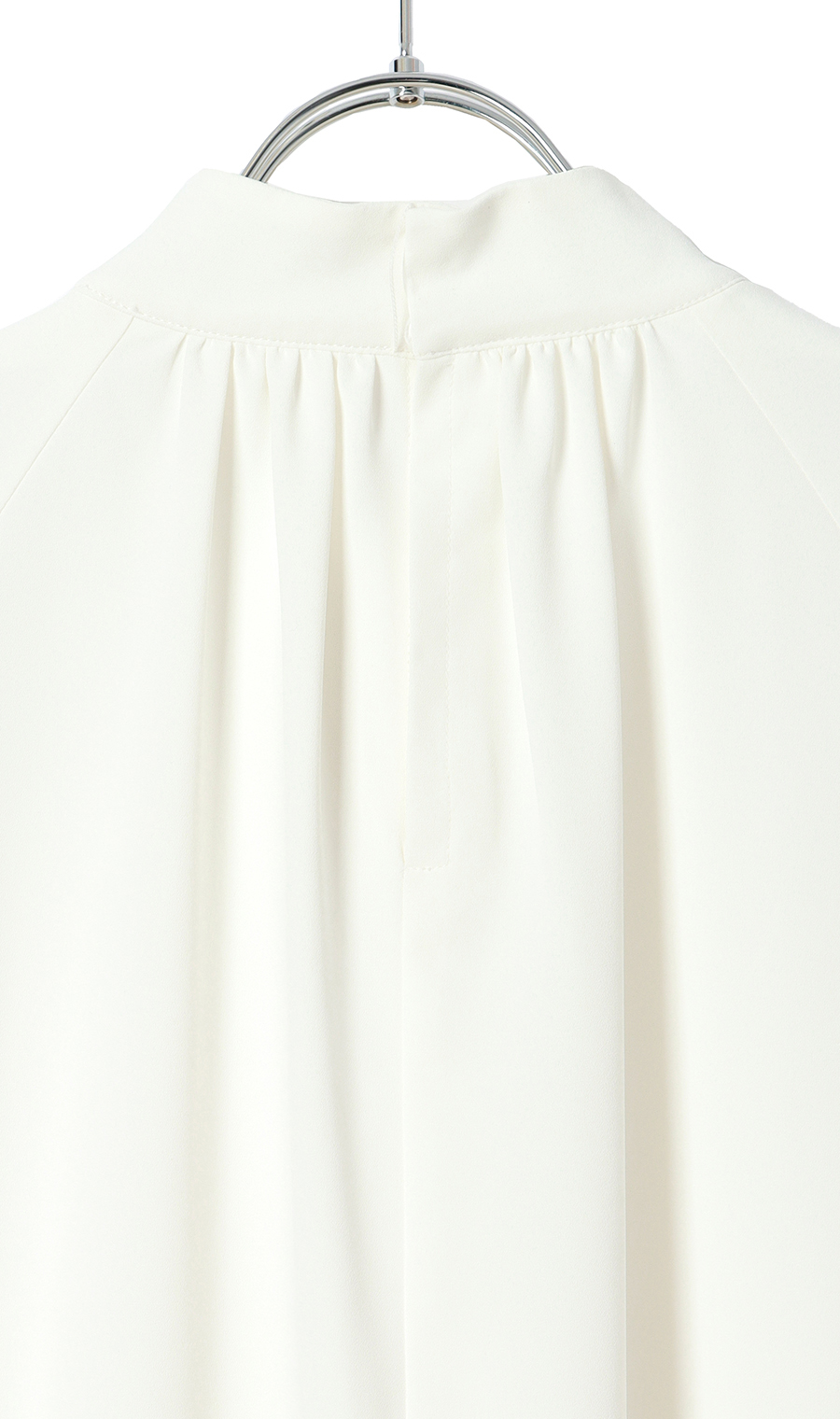 ハイネックボウタイブラウス【2WAY】【長袖】【WEB限定】 ホワイト M