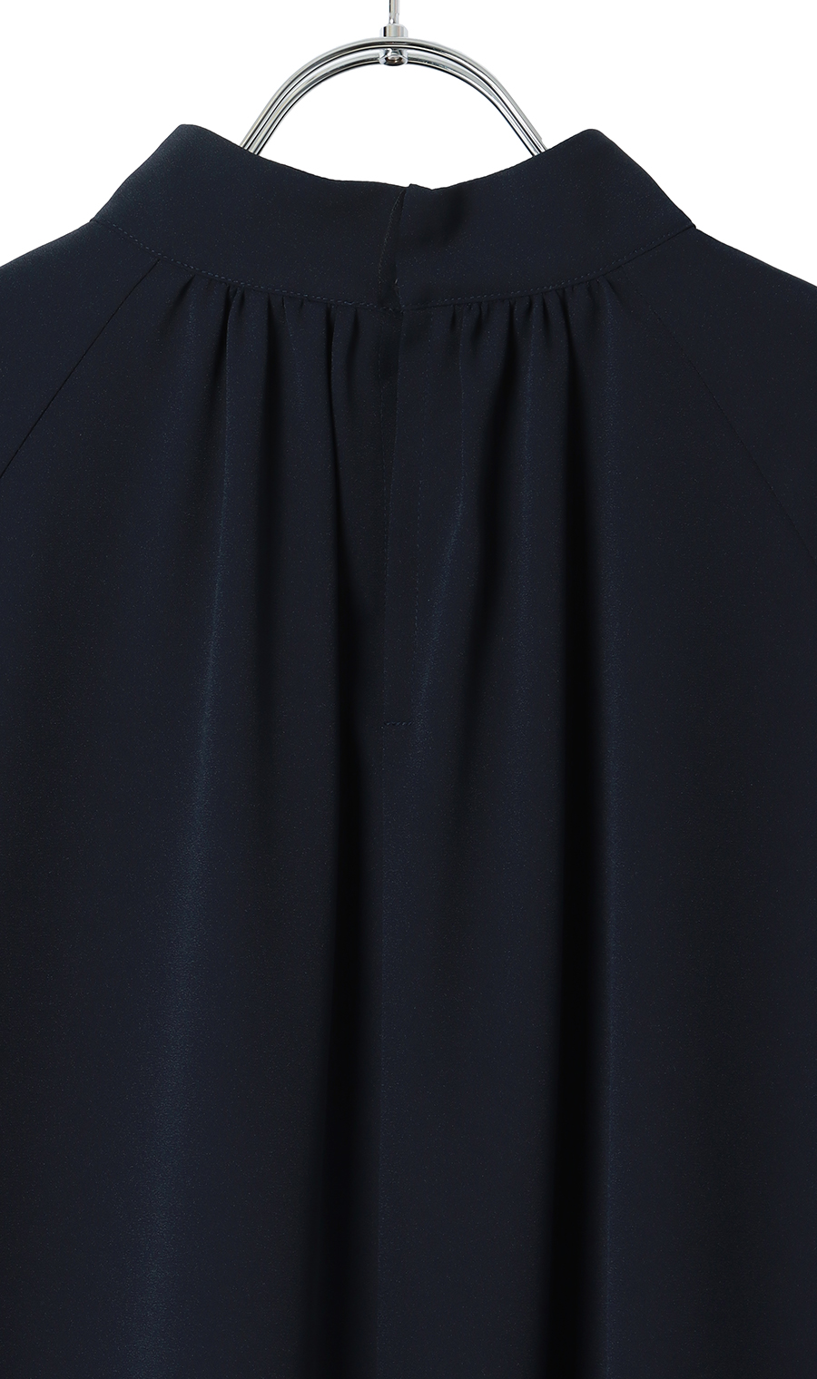 ハイネックボウタイブラウス【2WAY】【長袖】【WEB限定】 ネイビー M