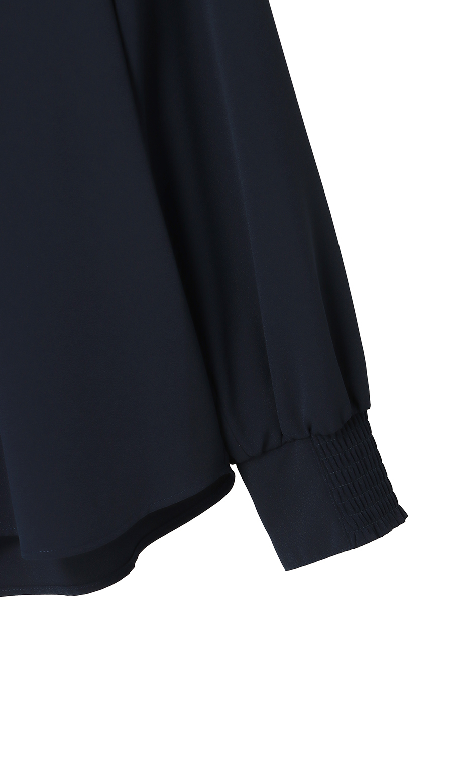 ハイネックボウタイブラウス【2WAY】【長袖】【WEB限定】 ネイビー M