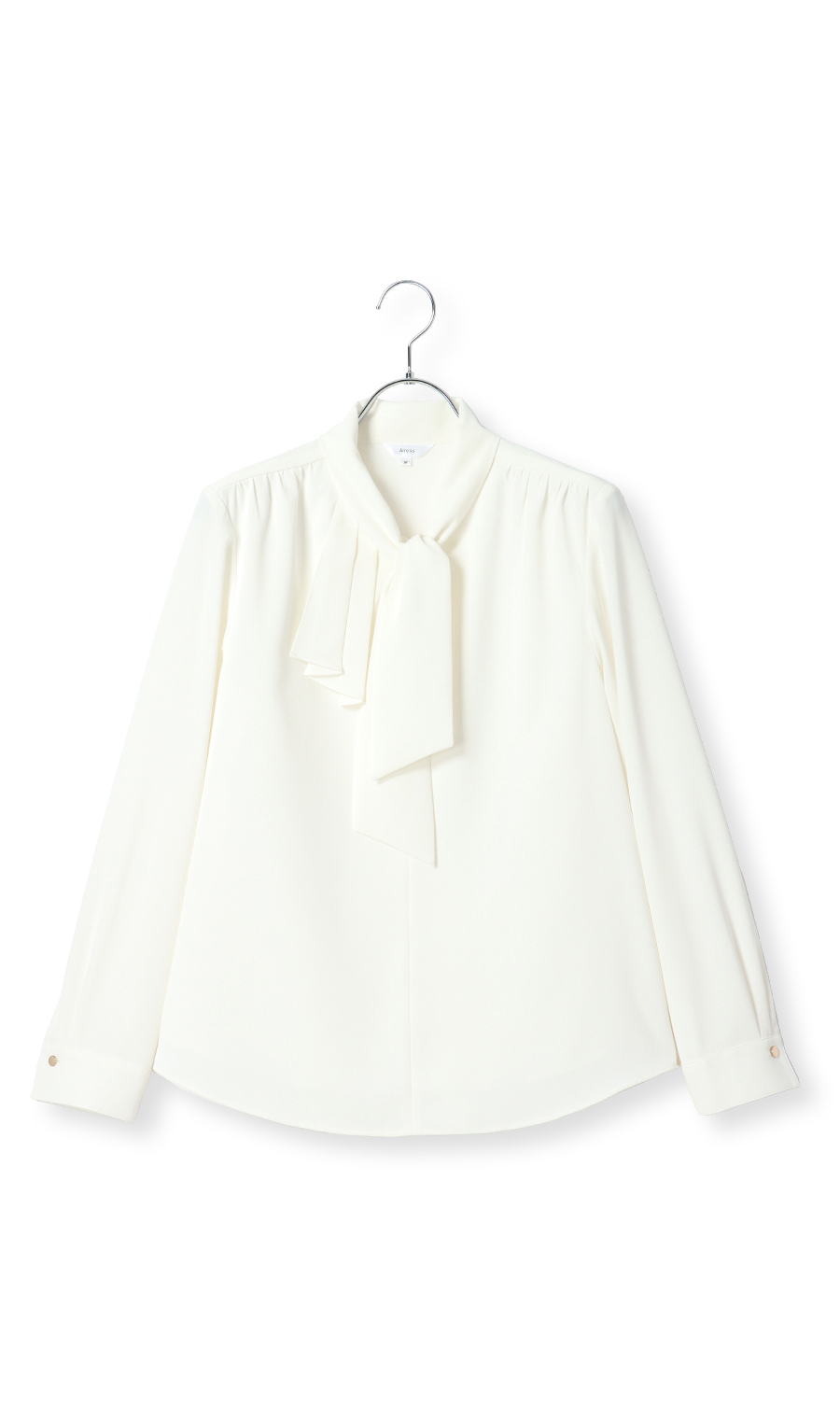 アシンメトリーフリルブラウス【長袖】【WEB限定】 ホワイト M