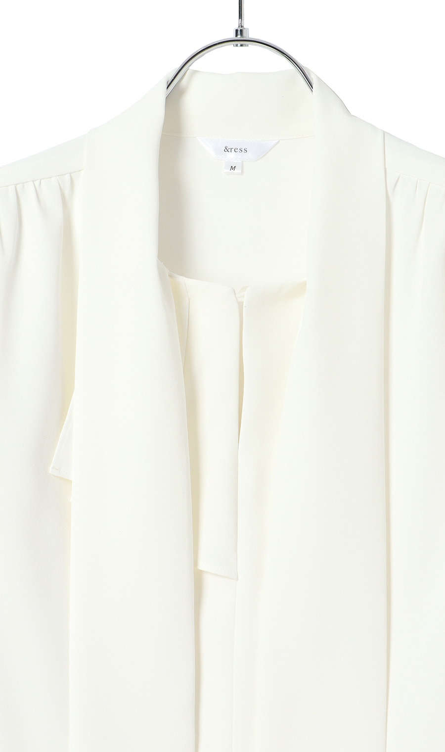 アシンメトリーフリルブラウス【長袖】【WEB限定】 ホワイト M