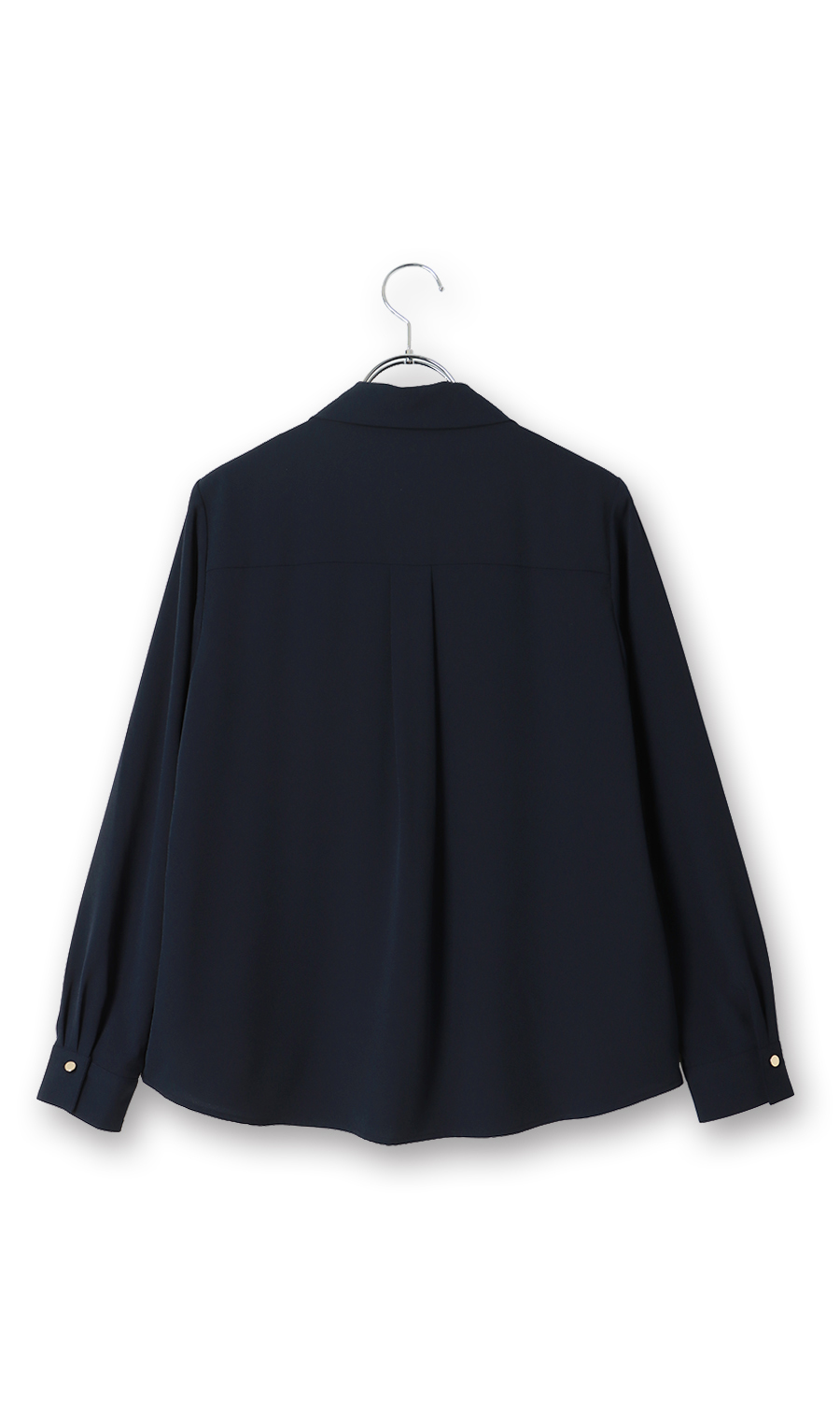 アシンメトリーフリルブラウス【長袖】【WEB限定】 ネイビー M