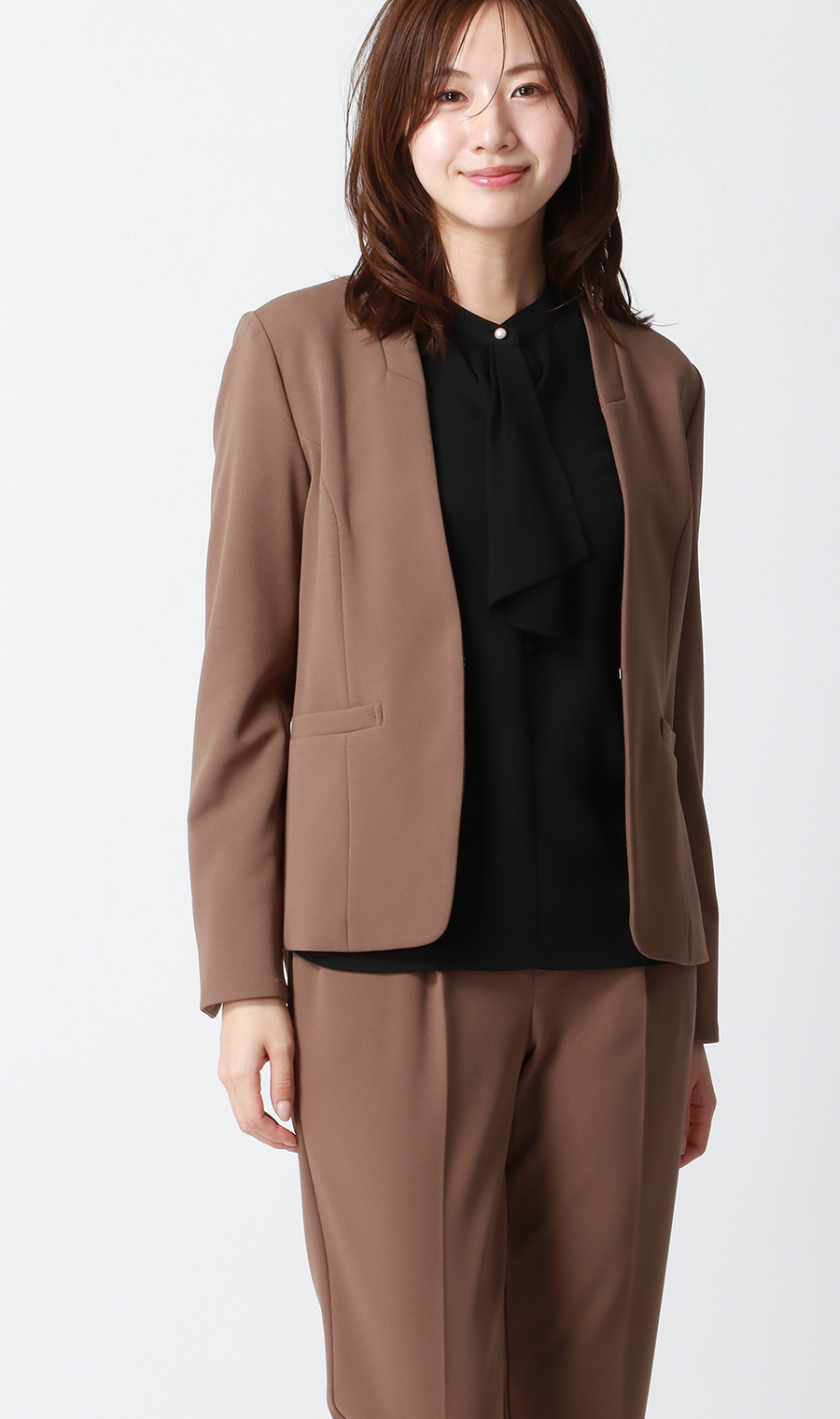 ボウタイブラウス【長袖】【WEB限定】 ブラック S