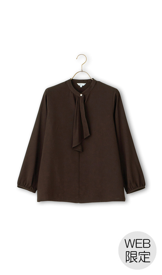 ■ Ruffle tie blouse [long sleeves] [WEB only]